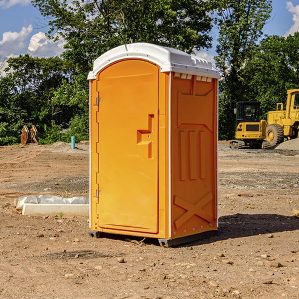 can i customize the exterior of the portable restrooms with my event logo or branding in Little Mackinaw IL